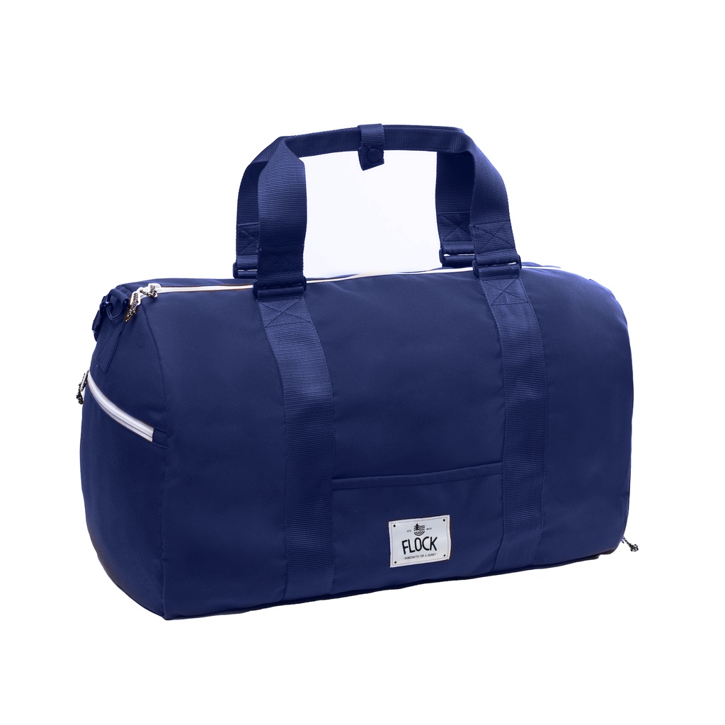 FLOCK Superior Large Duffle Bag - Water Resistant - Blue Navy