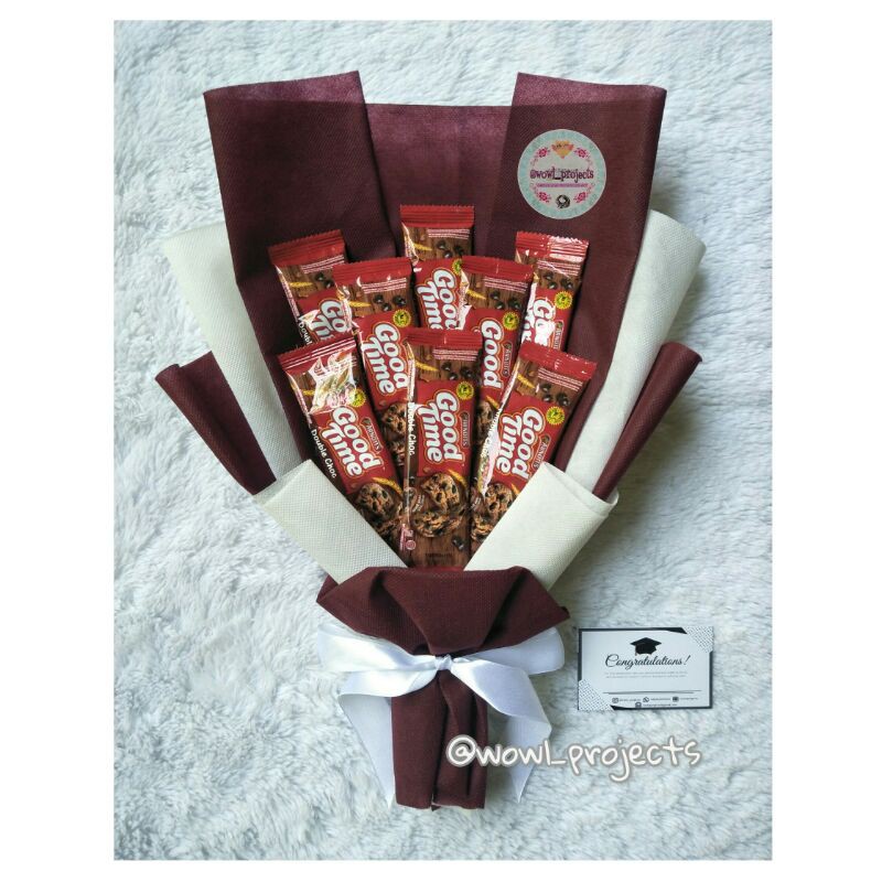 

Buket Snack Good time Murah/ Buket Sidang Wisuda Murah/ Snack Bouquet Good time Cookies