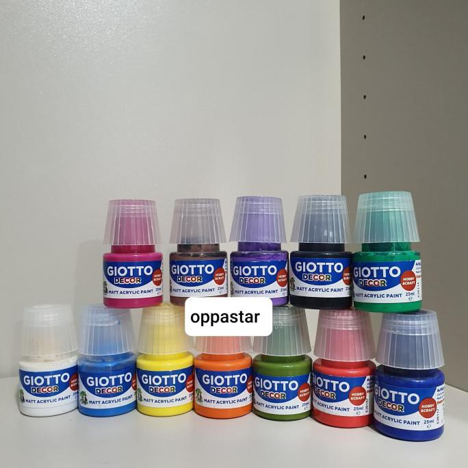 

Cat Akrilik Giotto Decor Acrylic Paint set 12 warna 25ml READY STOK