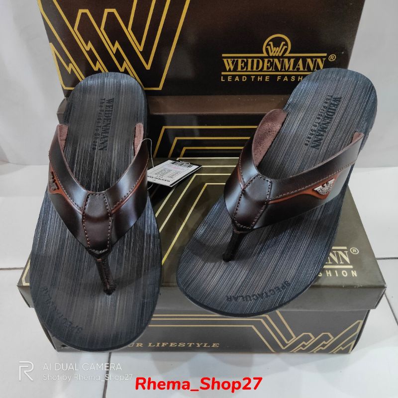 WEIDENMANN RB 05 #TERBARU Sandal Jepit Kulit Kasual Pria 100% ORI Sandal Kulit Asli Weidenmann