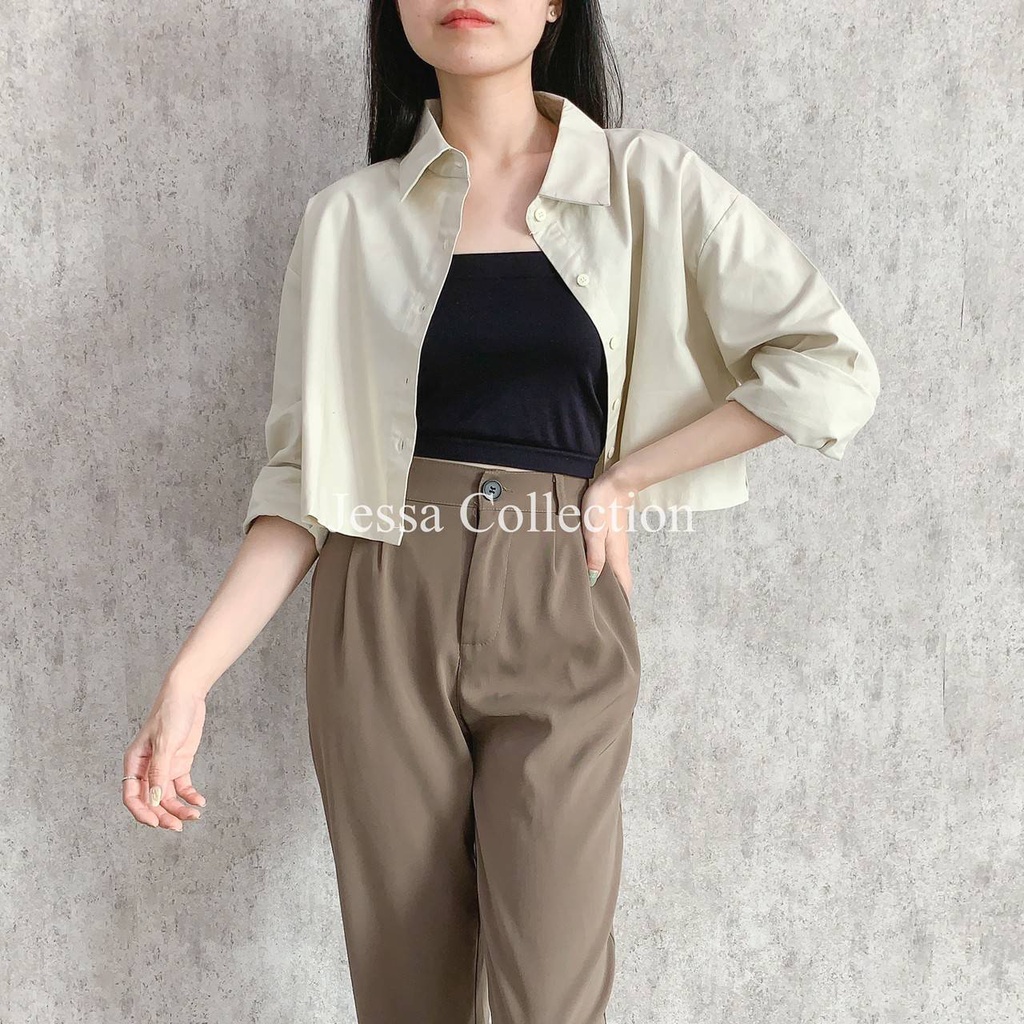 Premium Maroco Crop Longsleeve TH 372 COTTON