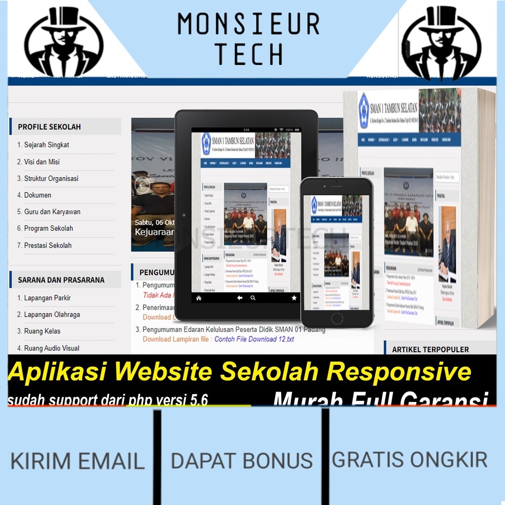 AGS (FreeOngkir) ready Aplikasi Website Sekolah Responsive Berbasis Website Terpopuler Termurah