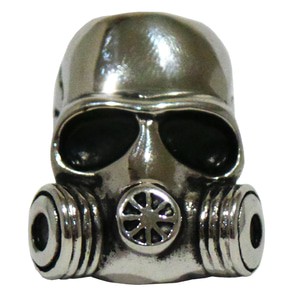Skullring Titanium Grosir Cincin Tengkorak gas Masker Army Ring Silver