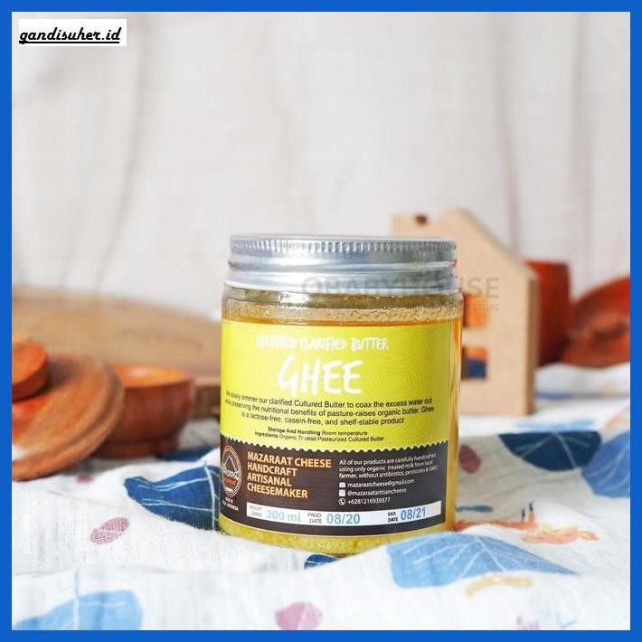 

Rettubagetnem- Mazaraat Organic Clarified Butter Ghee 200Gr -Asli-Slii.