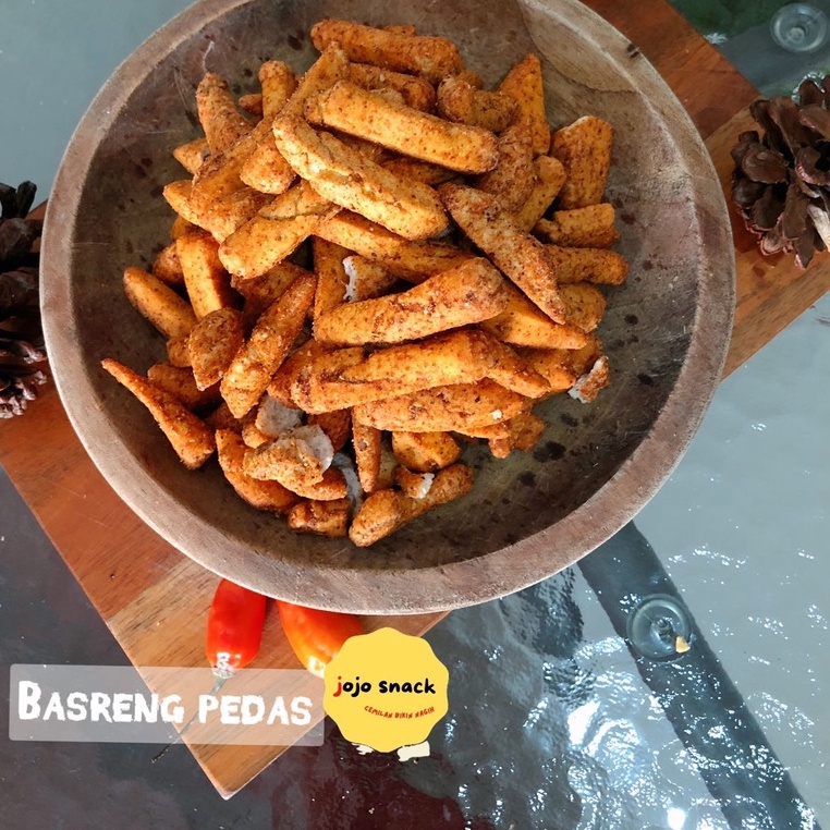 BASRENG BASO GORENG STIK PEDAS DAUN JERUK KERING CABE ASLI VIRAL KEMASAN POUCH EKONOMIS GURIH NIKMAT