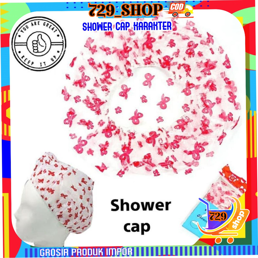 Shower Cap Karakter Korean Style Import Best Seller