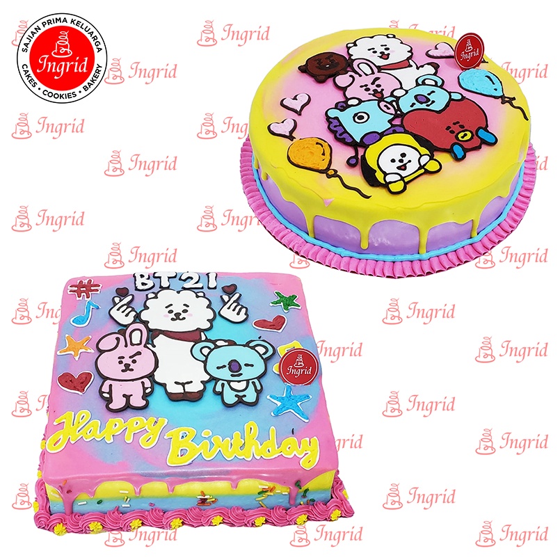 Kue Ulang Tahun BT-21 / Kue Ultah Anak / Birthday Cake / Kue BT-21