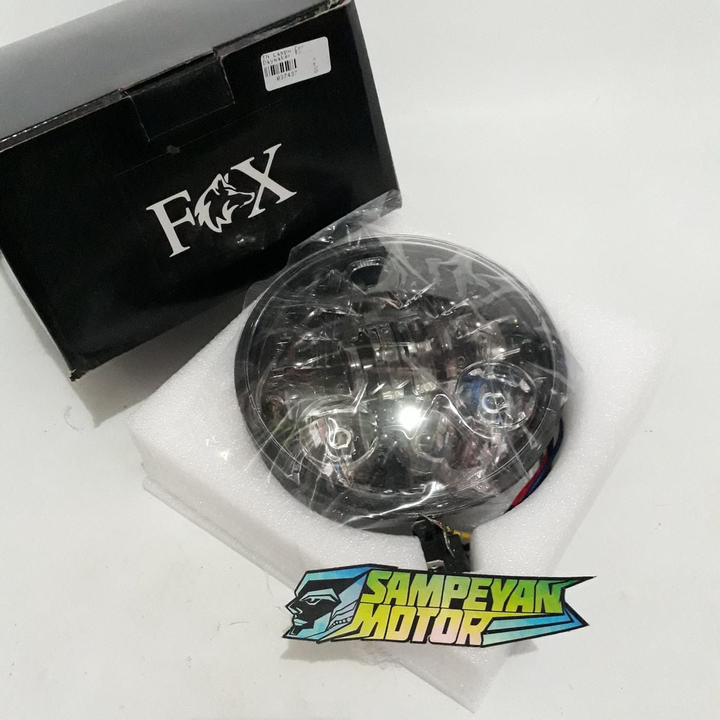 Headlamp Reflektor Lampu Depan Bulat LED Daymaker 16 Mata 5.75 Inch FOX