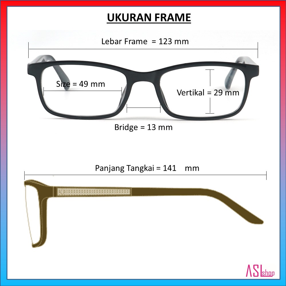 FRAME DAN KACAMATA MINUS (ID B050) REMAJA DAN ANAK2