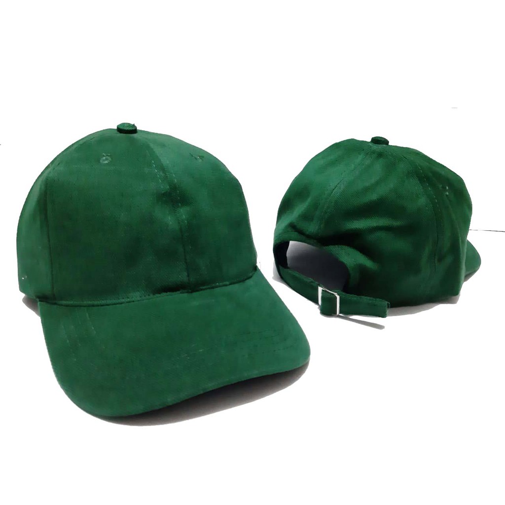 Topi Baseball Polos / Topi Distro Murah / Topi Pria Wanita - Hijau Botol