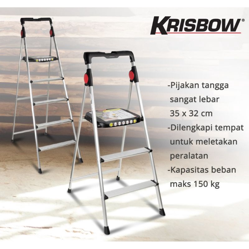 Fixsteps Tangga Aluminium 3 tingkat ringan & kuat