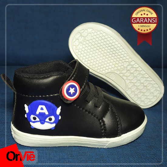 Sepatu Boots Anak Laki-laki Karakter Avenger Heros | Sepatu Anak Sekolah Onvie