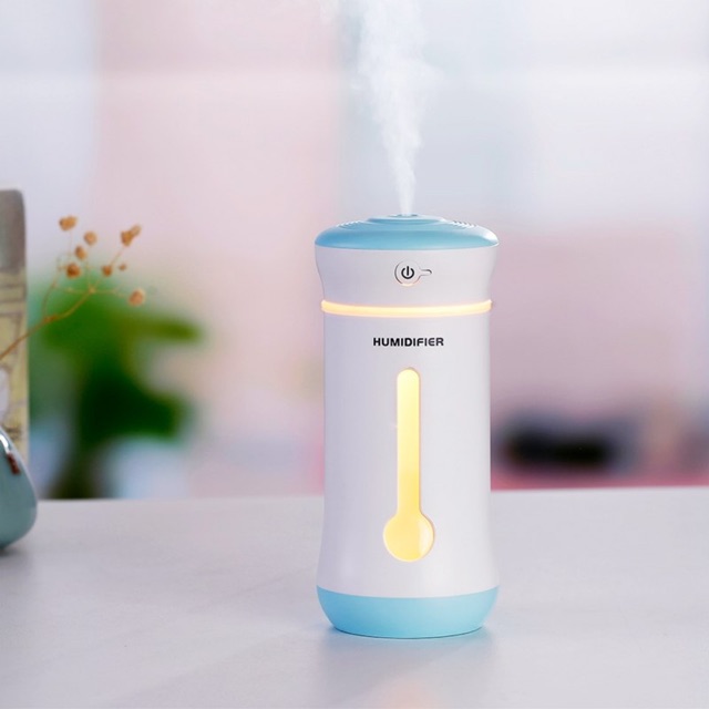 Taffware 3 in 1 Mini Humidifier + Lampu LED + Kipas USB Portable (300 ml)