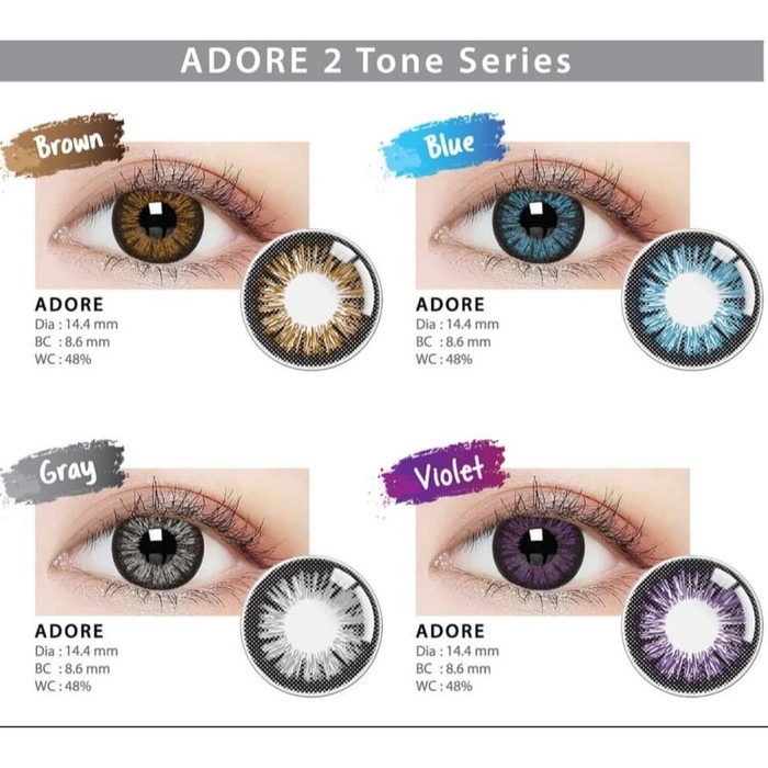 SOFTLENS LIVING COLOR ADORE BROWN 2 TONE (-0,50 S.D -8,00 )