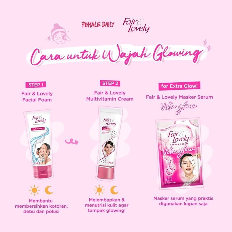 PAKET HEMAT GLOWING FAIR AND LOVELY ORIGINAL BPOM