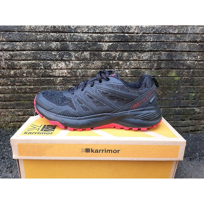 Sepatu Karrimor Caracal TR 10 Black Red Waterproof Trail Runner Trekking Hiking Traveling