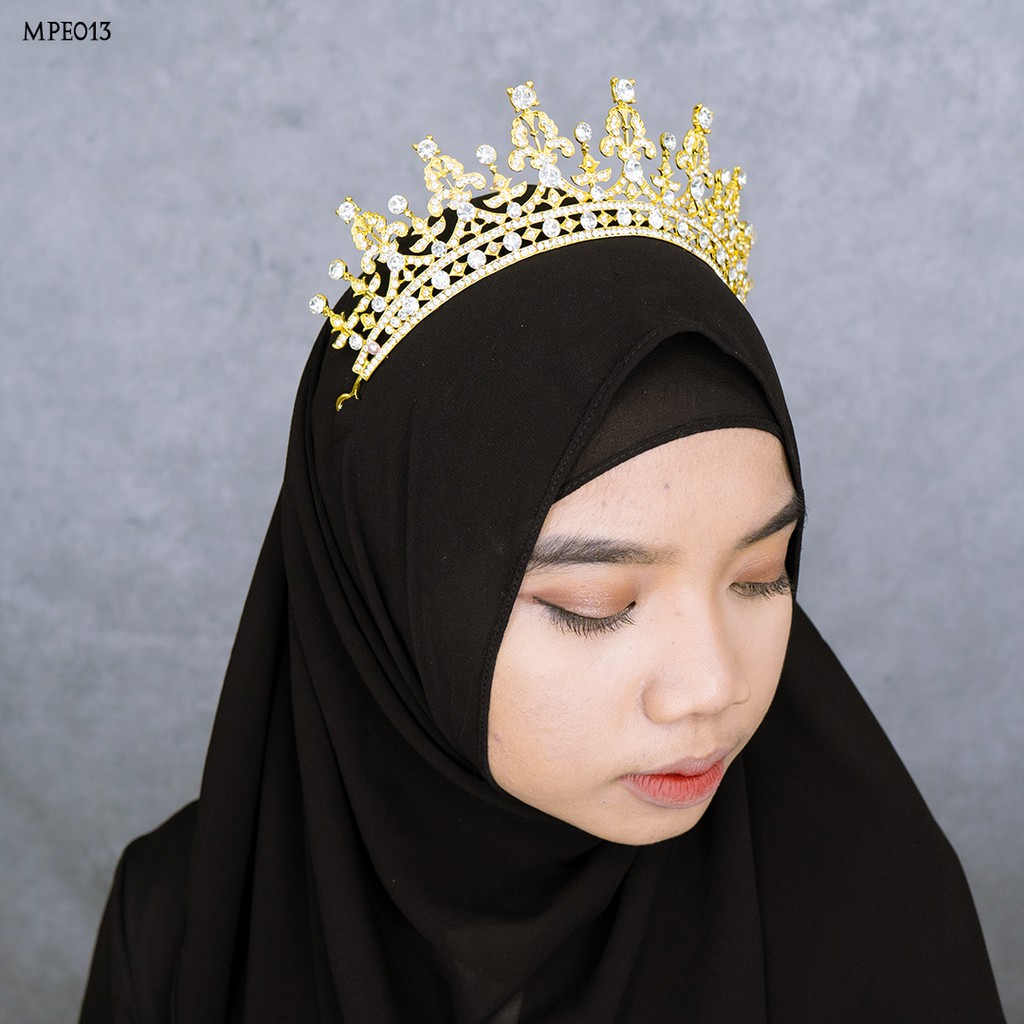 [ORDER SEKARANG] MAHKOTA PESTA HIJAB ASESORIS FASHION GOLD EXCLUSIVE MPE013