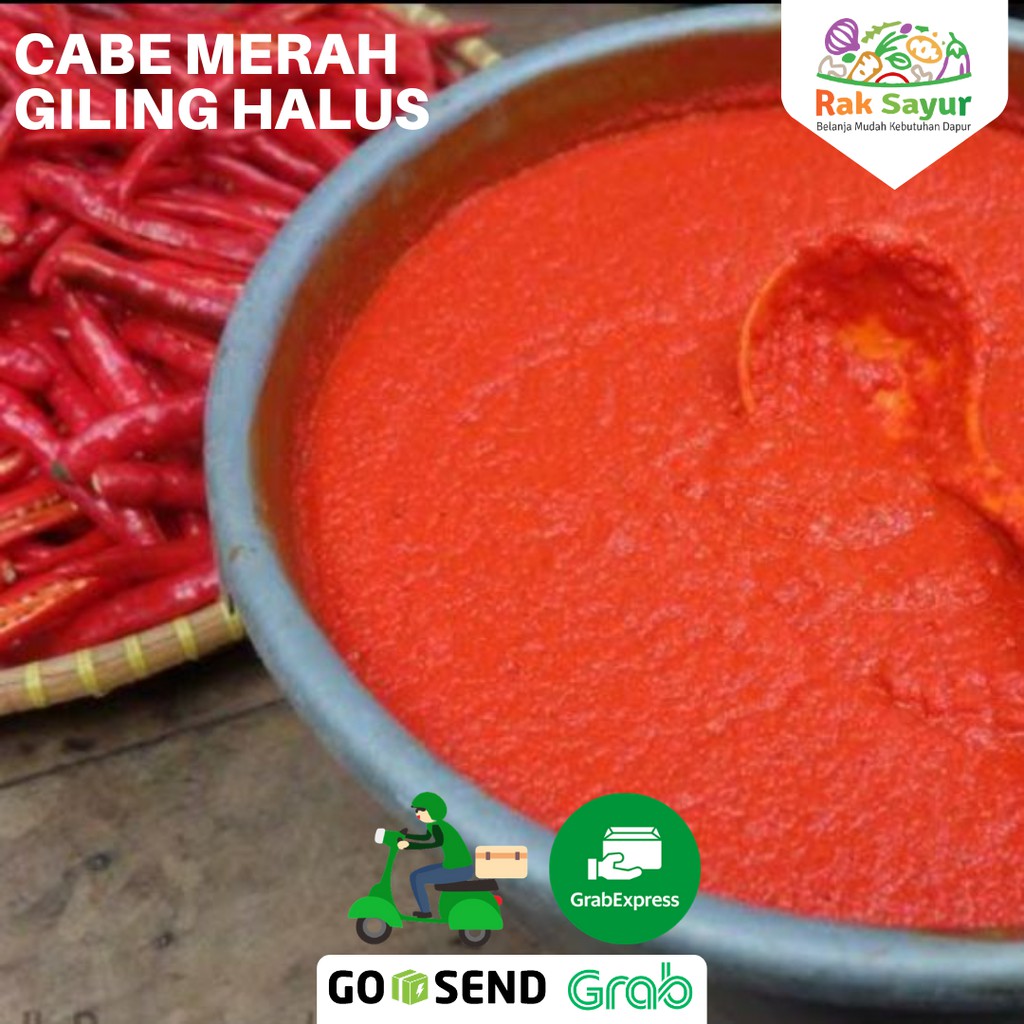 

Cabe Merah Giling Halus 250gr Aneka Sambal Gulai Minang Rak Sayur Padang