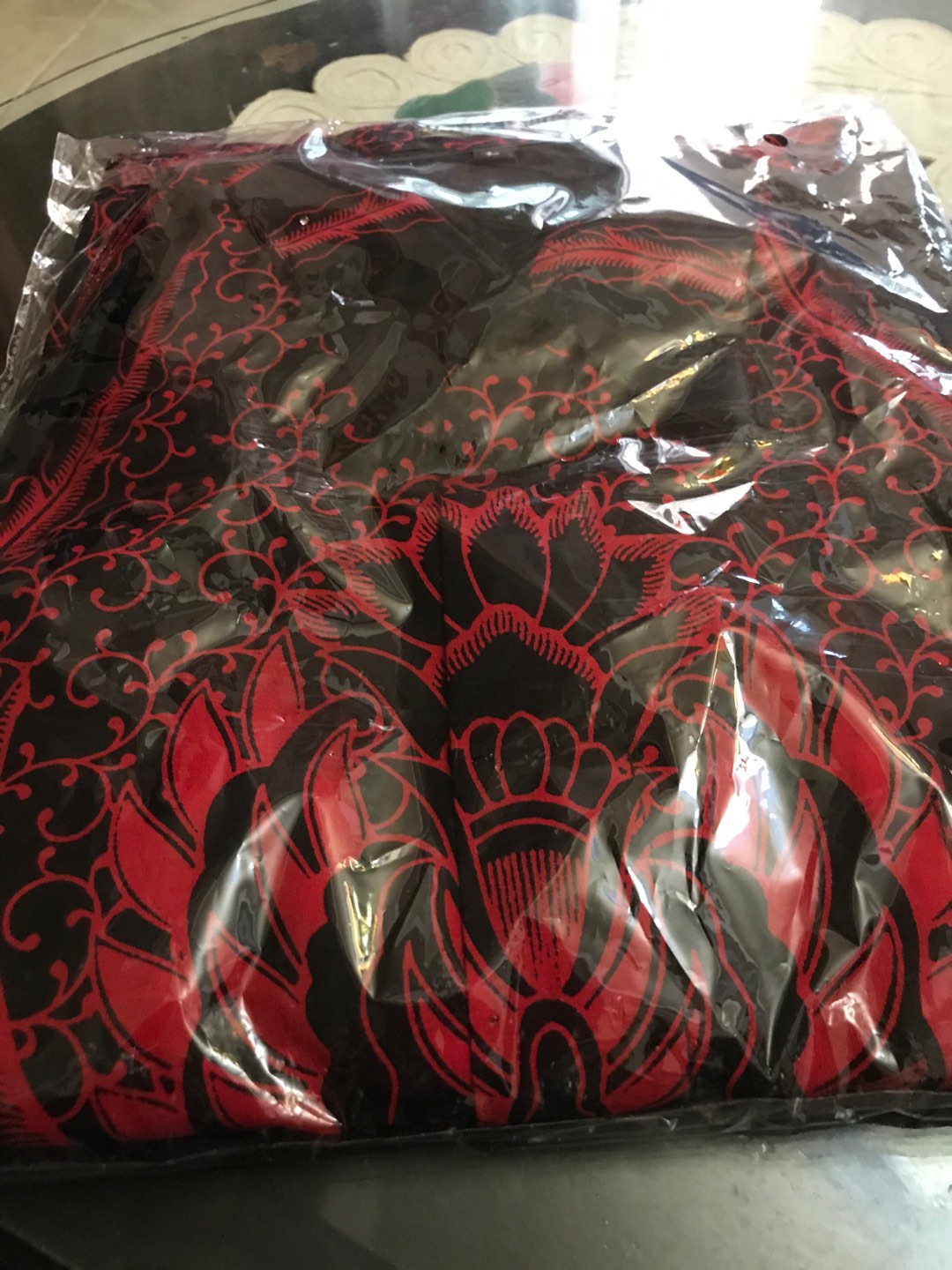 Batik Pria Solo | Manuk Peksi Merah Lengan Panjang Slim Fit Lapis Furing | By Batik Florist