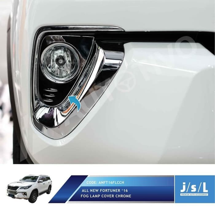 Aksesoris Tambahan Ekterior Mobil All New Fortuner Fog Lamp Cover Chrome JSL/Cover Lampu Kabut