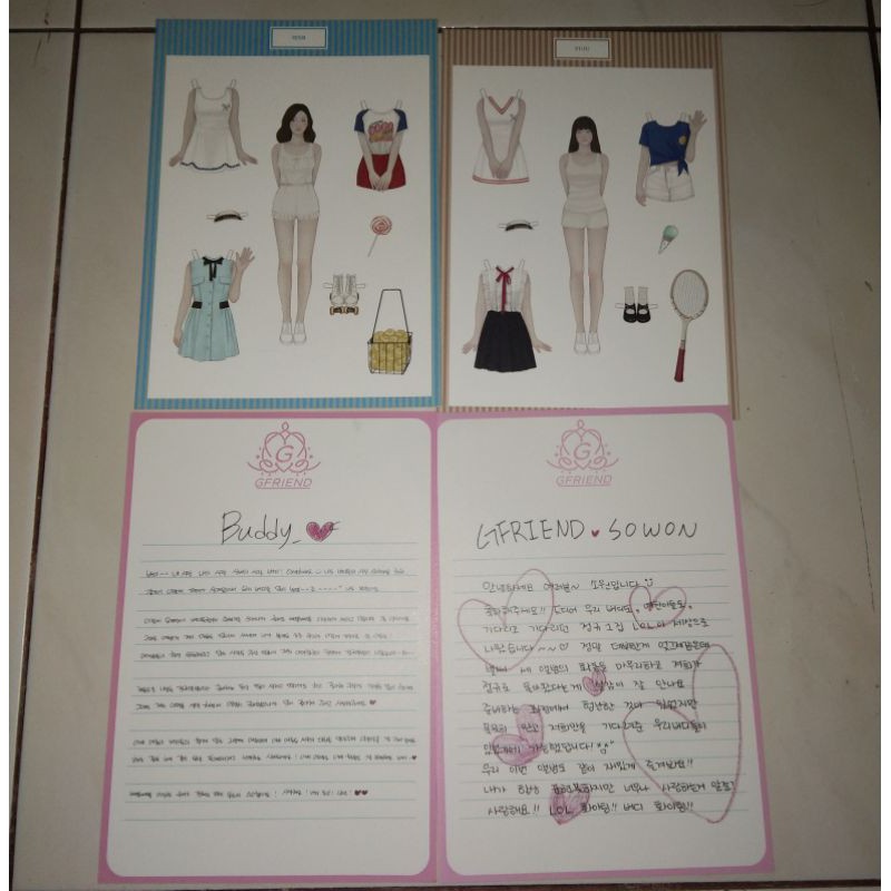 LETTER + PAPER DOLL SINB SOWON YUJU GFRIEND LOL