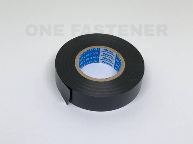 ln00107 Isolasi LAKBAN LISTRIK NITTO Kabel HITAM Pvc insulation Tape