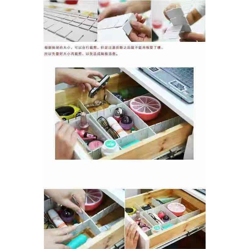 Partisi Plastik Pembatas Laci / Area Partition *90