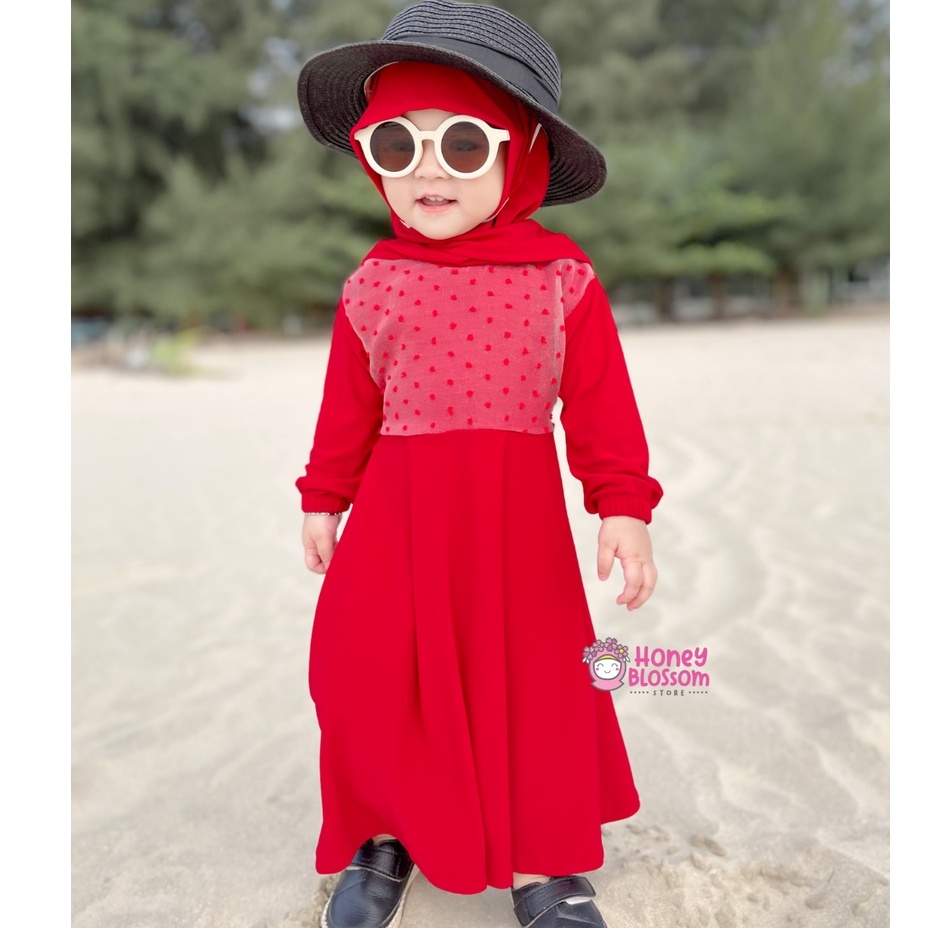 HONEYBLOSSOM gamis bayi alesha / gamis bayi perempuan satu set polos