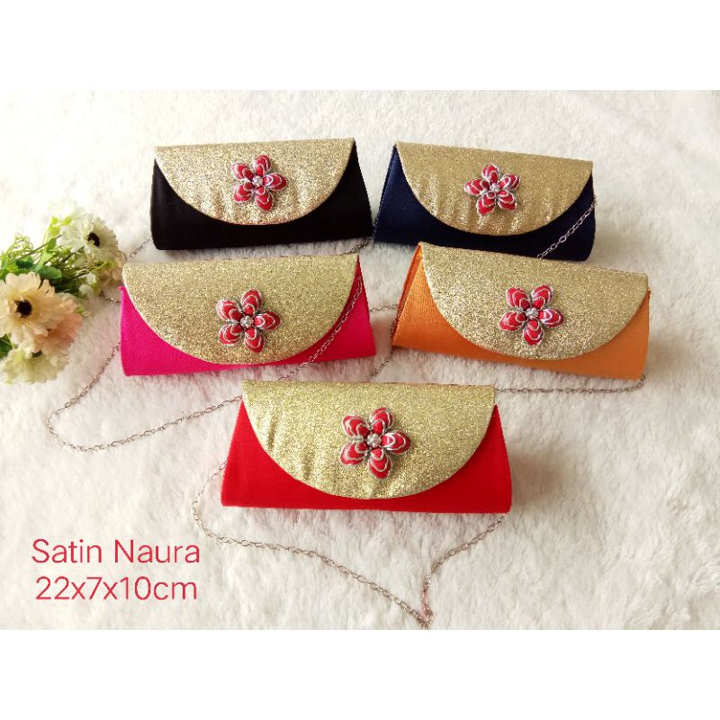 Clutch Satin NAURA Tali Rantai