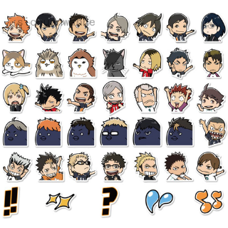 40pcs set Stiker  Doodle Diy Seri Anime  Haikyuu 03 Shopee  