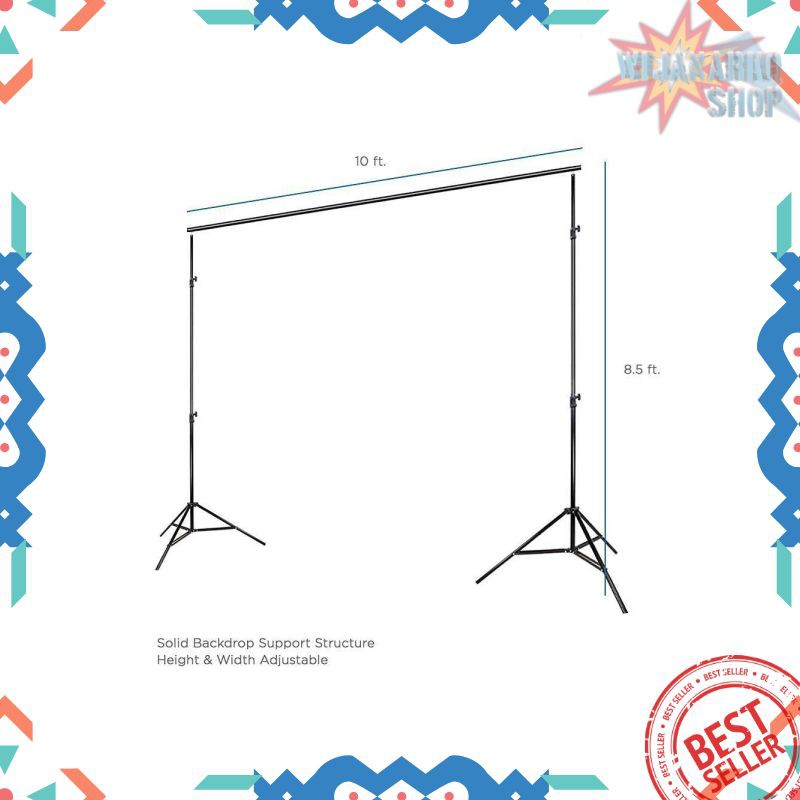 TaffSTUDIO Bracket Stand Backdrop Foto Studio 190 x 300 cm - BS-300 FNV11