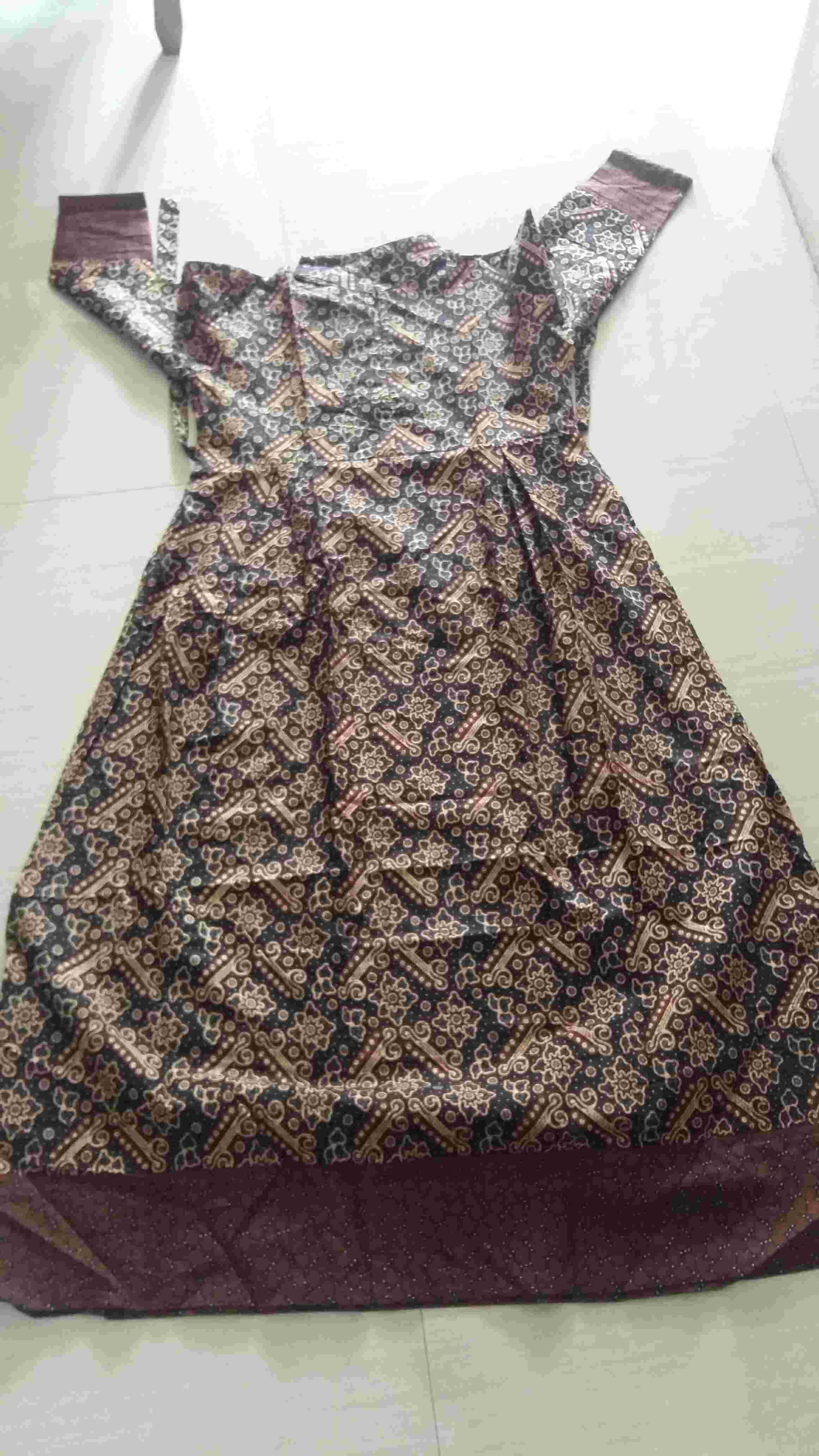 Gamis Batik Baju Wanita All Size Ld 110 Fashion Muslim Batik Pekalongan Pakaian Syari Busui Adem