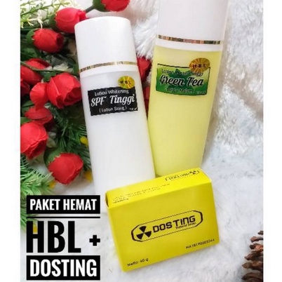 PAKET PEMUTIH BADAN HB Green Tea Sabun Dosting Plus HB Green Tea Original 3 in 1