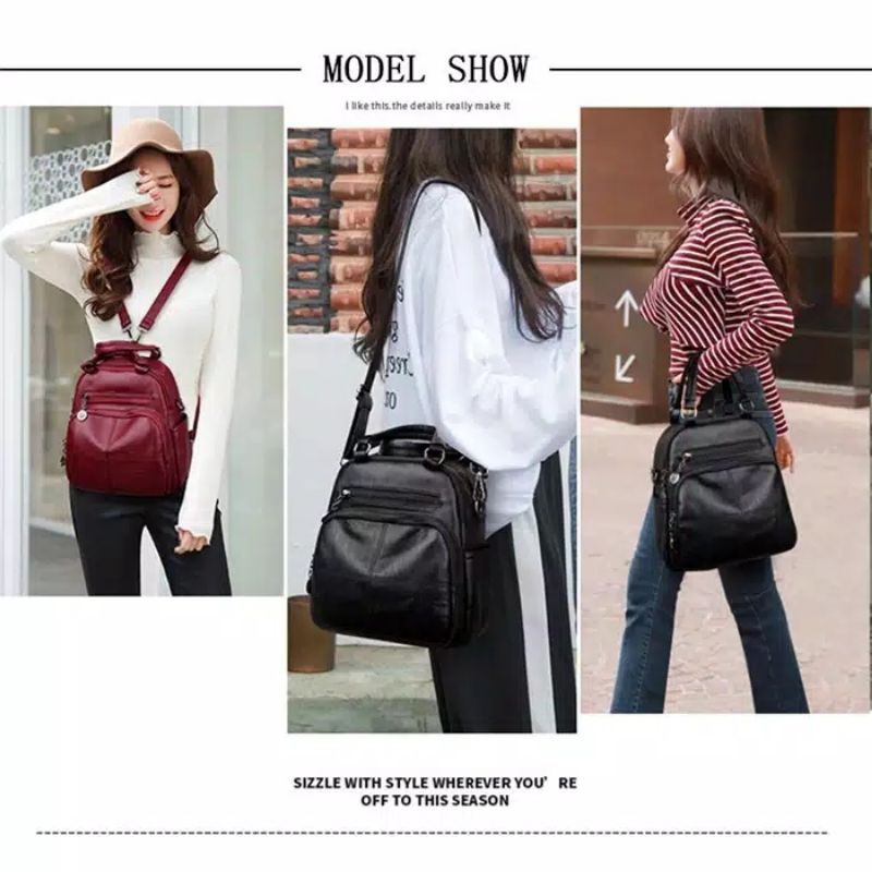 N.E.W PRODUKTas Tote Bag Wanita Cewek Simple Simply Stylish Style SBTAS RANSEL WANITA MULTIFUNGSI Ha