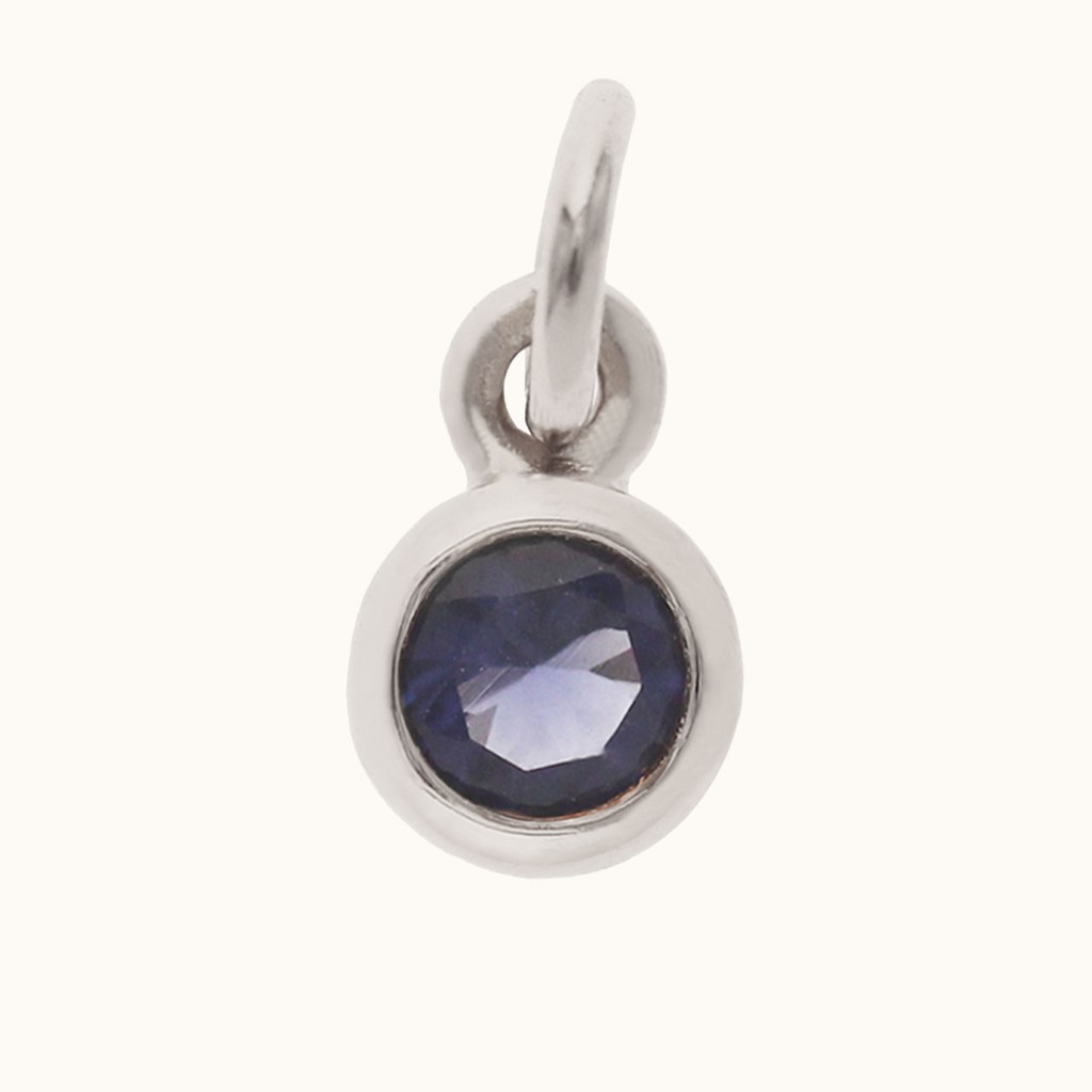 September Birthstone Pendant Charm - Liontin Sapphire Swarovski - Batu Kelahiran September - LOULOUR