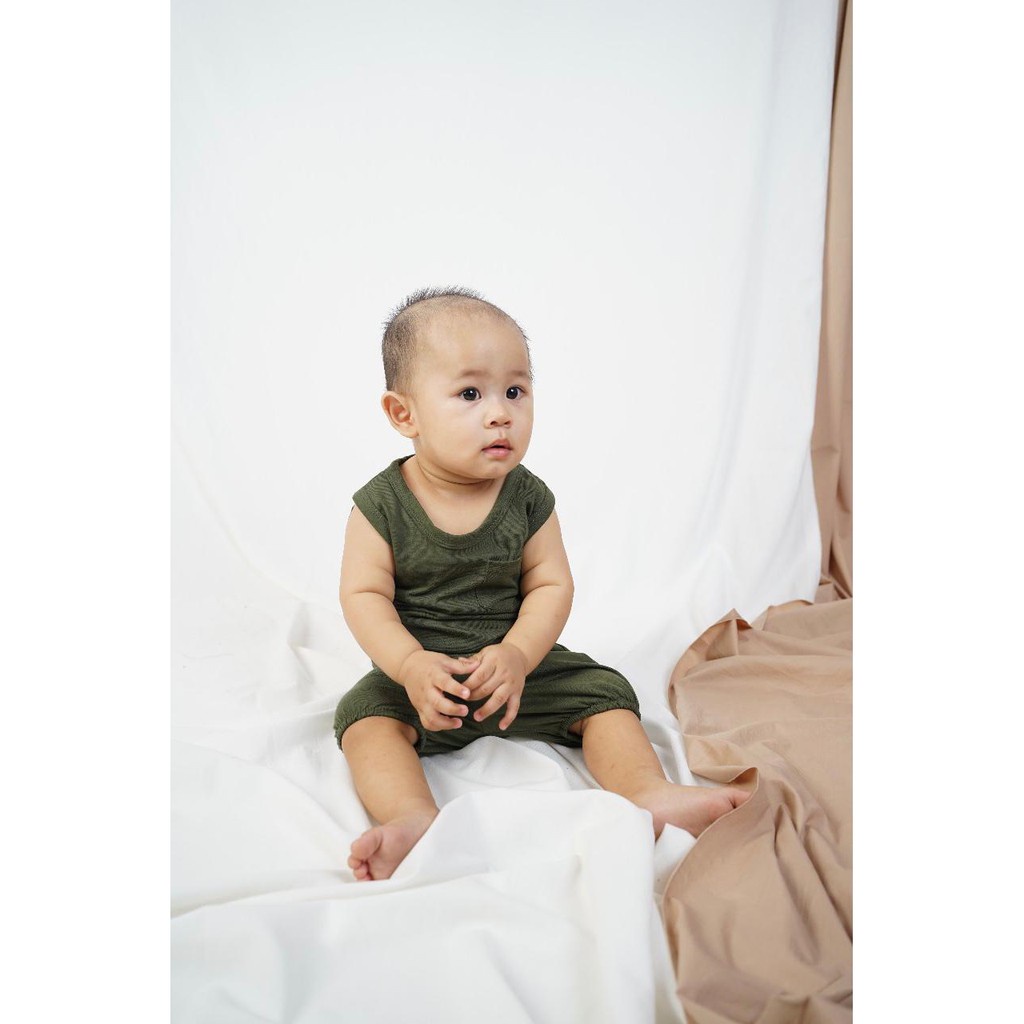 Booyah Baby &amp; Kids Kaos Anak - Sleeveless Pocket Tee 1-6 Tahun Kaos Kutung Singlet Anak Earth Tone Series