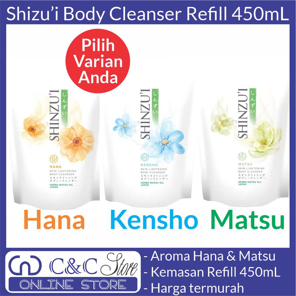 Shinzui body cleanser refill 450ml sabun mandi cair 450 ml