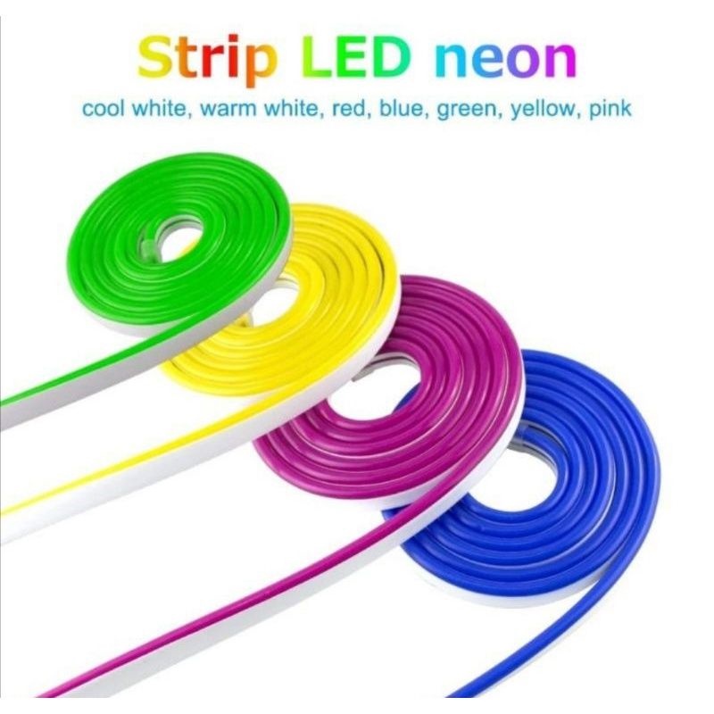 NEON FLEXIBLE 12V 5 meter LAMPU neon flex 12 volt panjang 5 meter Waterproof