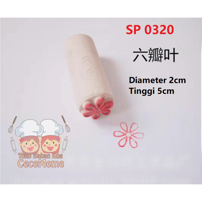 

Stempel Bakpao Bak Pao Bakpau Bakpia Kue Tausapia Kayu 2cm Daun 6sisi