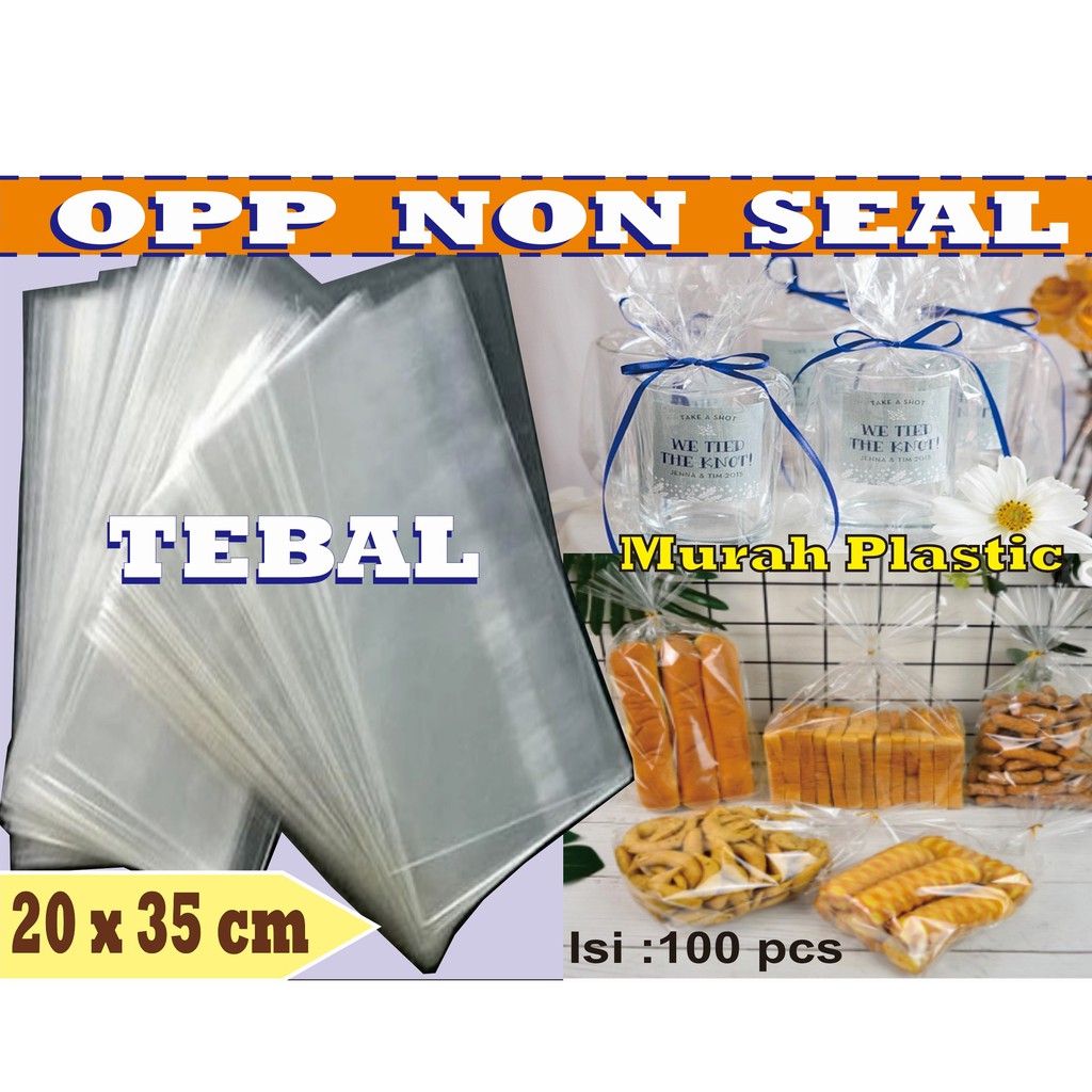 Plastik OPP TEBAL TANPA LEM/SEAL 20 x 35 cm