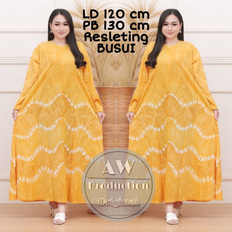 Daster Kaos Jumbo Kekinian Abstrak Lengan Panjang Resleting Depan Busui Bumil Terbaru Termurah