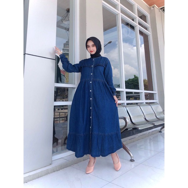 MIDI DRESS JEANS PREMIUM TERBARU