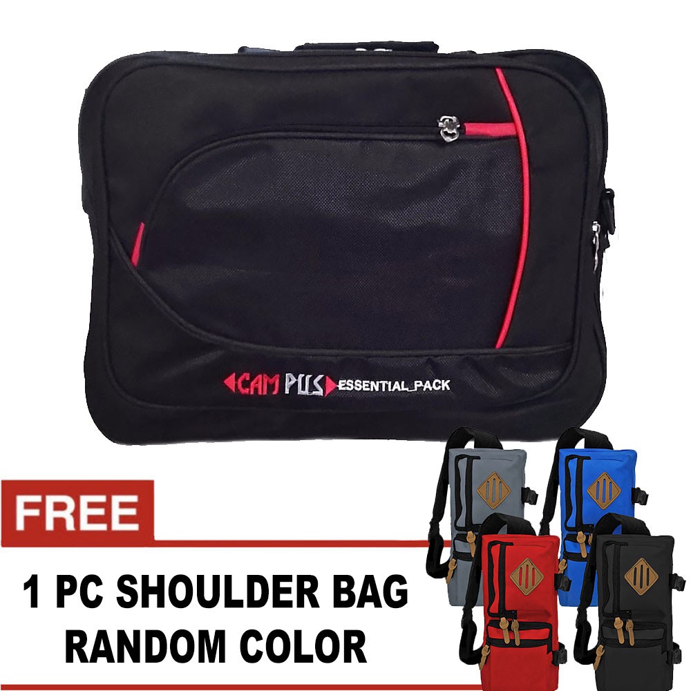 [ BUNDLING TITAN SHOULDER] CAMPUS 3IN1 LAPTOP BAG 11 INCHI + FREE 1 BUAH TITAN SHOULDER BAG ACAK