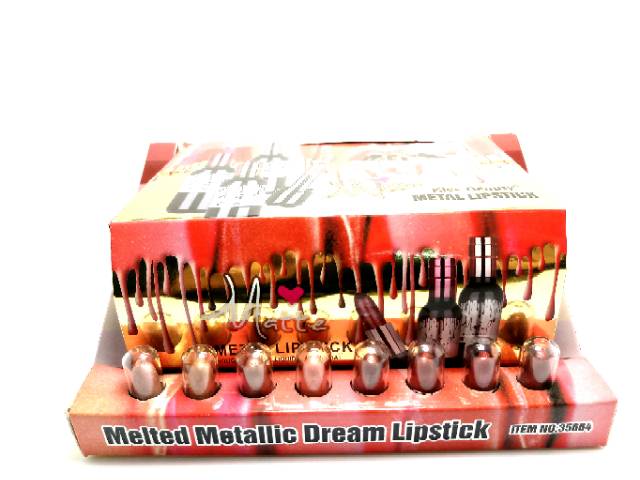 LIPSTIK KISS BEAUTY METAL MATTE (harga 8 pcs)