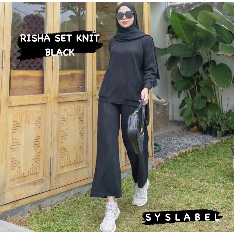 RISHA SET KNIT - ONE SET KULOT A2