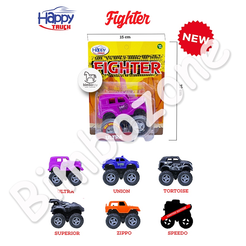 Bimbozone - Mainan anak mobil-mobilan Car Playset cars collection Mainan anak HAPPY TRUCK MONSTER TRUCK SUPER TRUCK FIGHTER