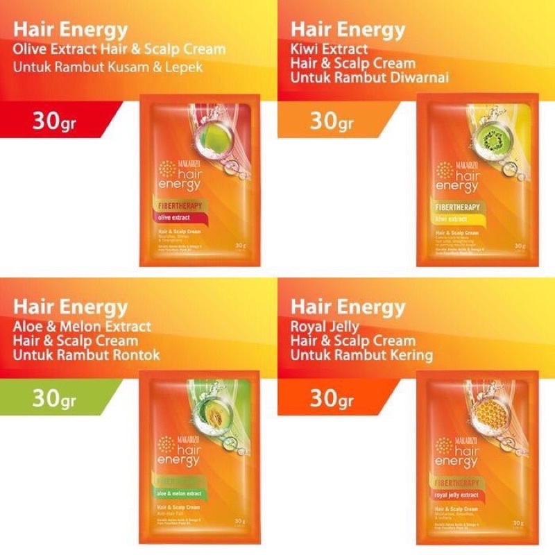 Makarizo Hair Energy Creambath/ Masker Rambut Sachet