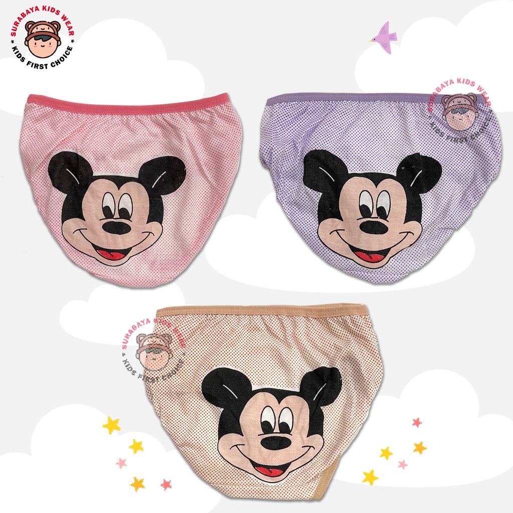 Celana Dalam Anak Perempuan Motif Kartun Warna