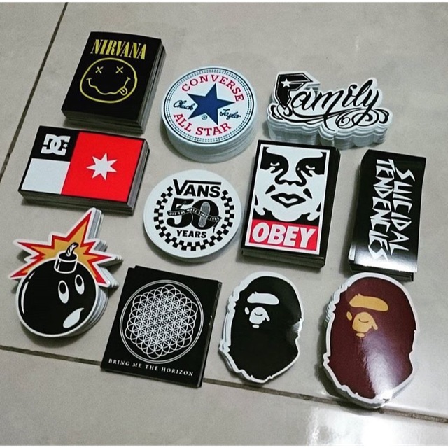 Sticker Vans - Thrasher - Supreme - DC - HUF - Macbeth - The Hundreds - Bape - Dickies