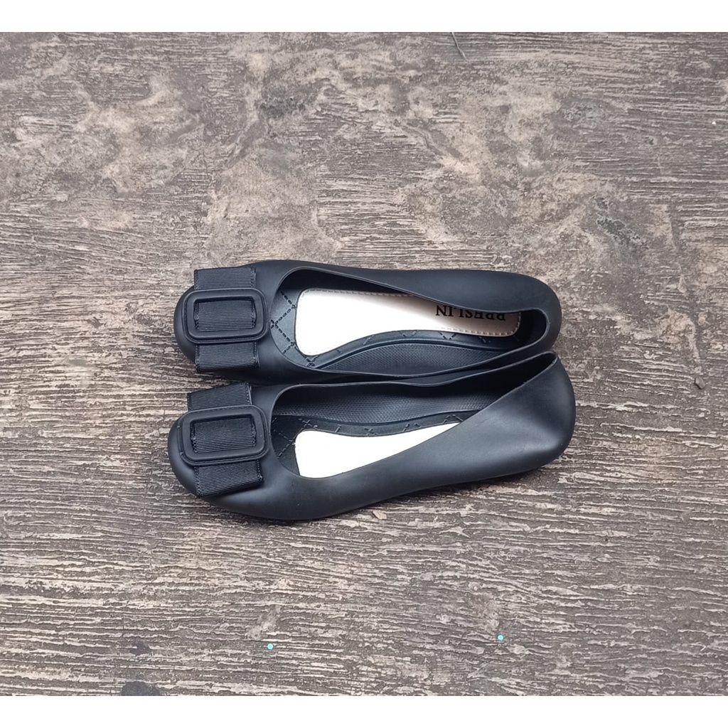 Balance 838-1/septu jelly wanita sepatu karet perempuan terbaru ori produk impor-HITAM BRS